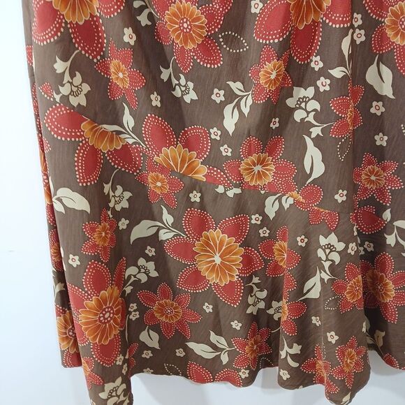 Vintage Floral Pull On Midi Skirt - Picture 8 of 8